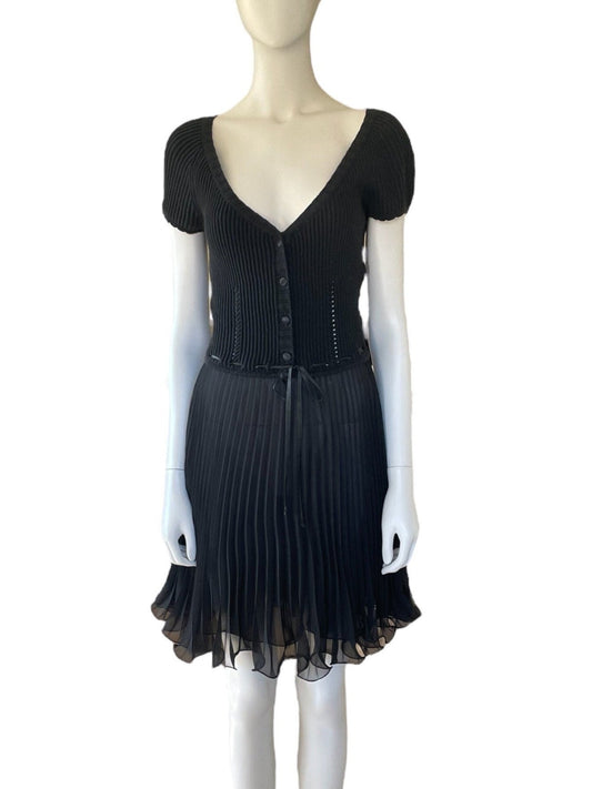 Blumarine Spring Summer 1994 knitted pleated mini dress