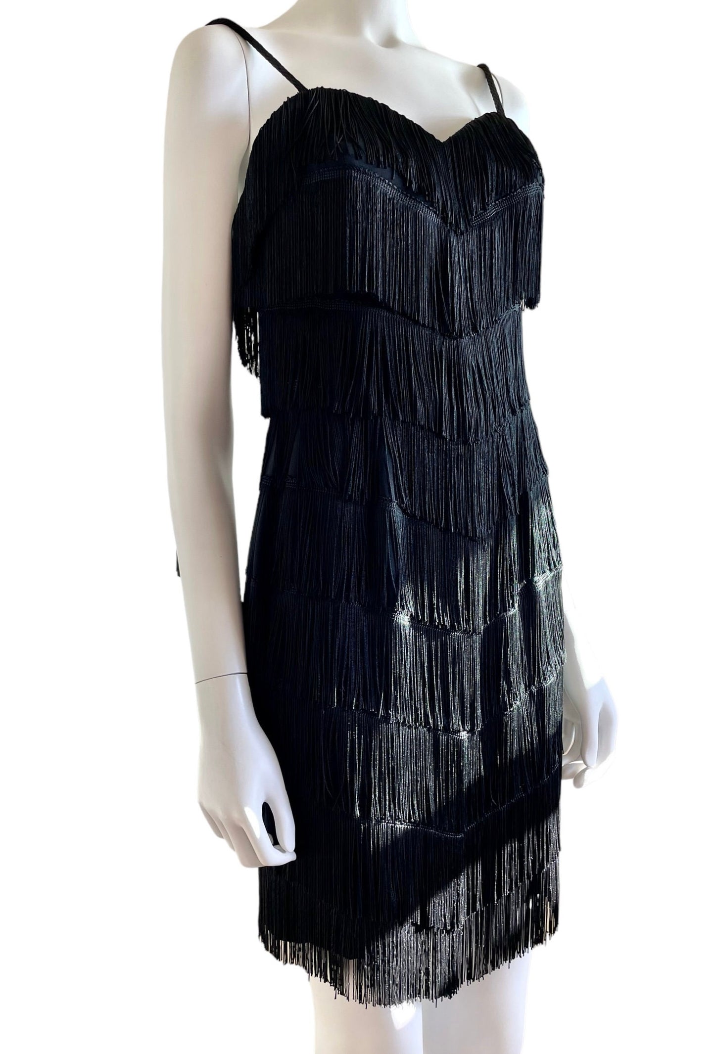 Moschino Couture fringe flapper dress