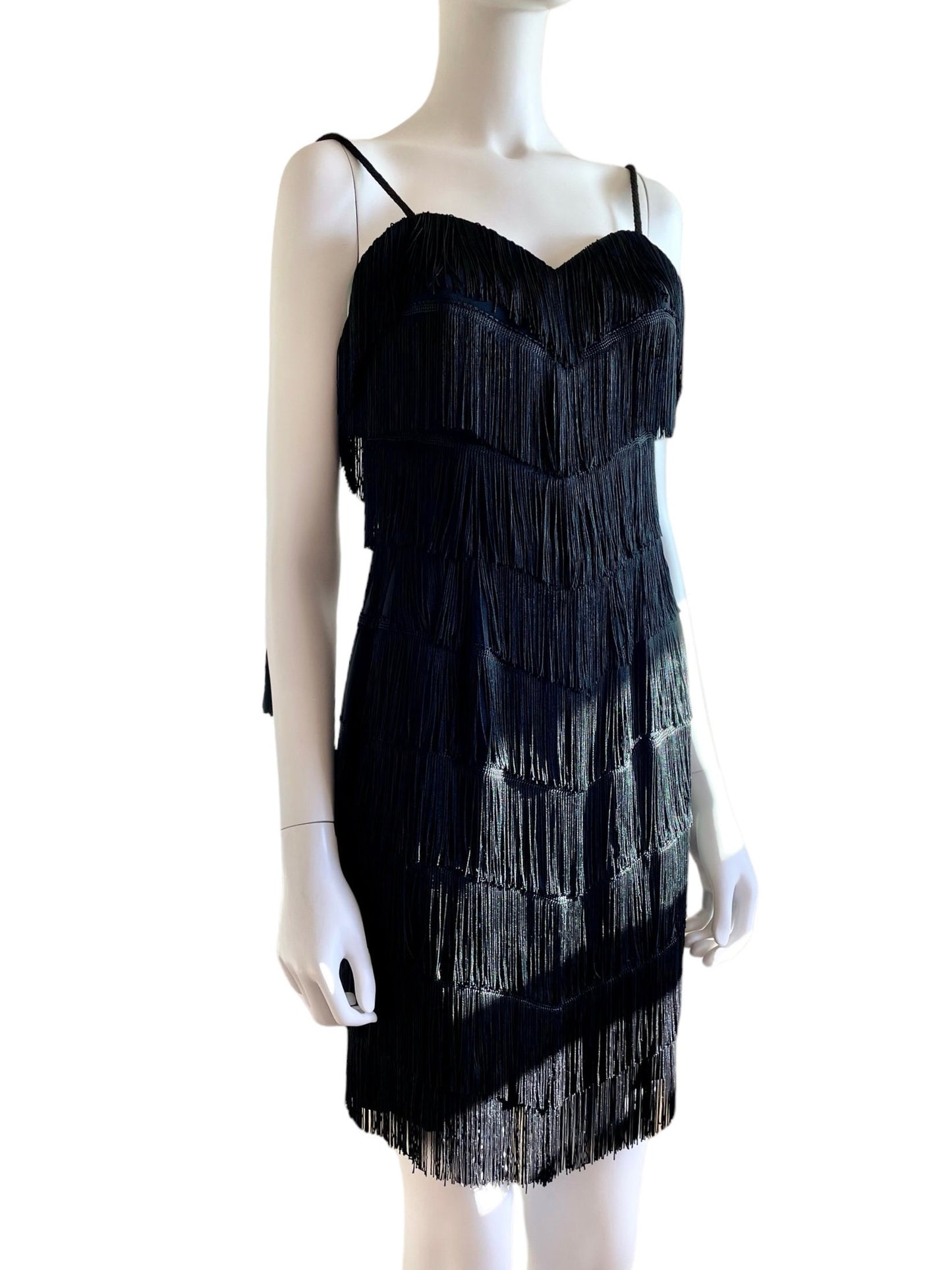 Moschino Couture fringe flapper dress