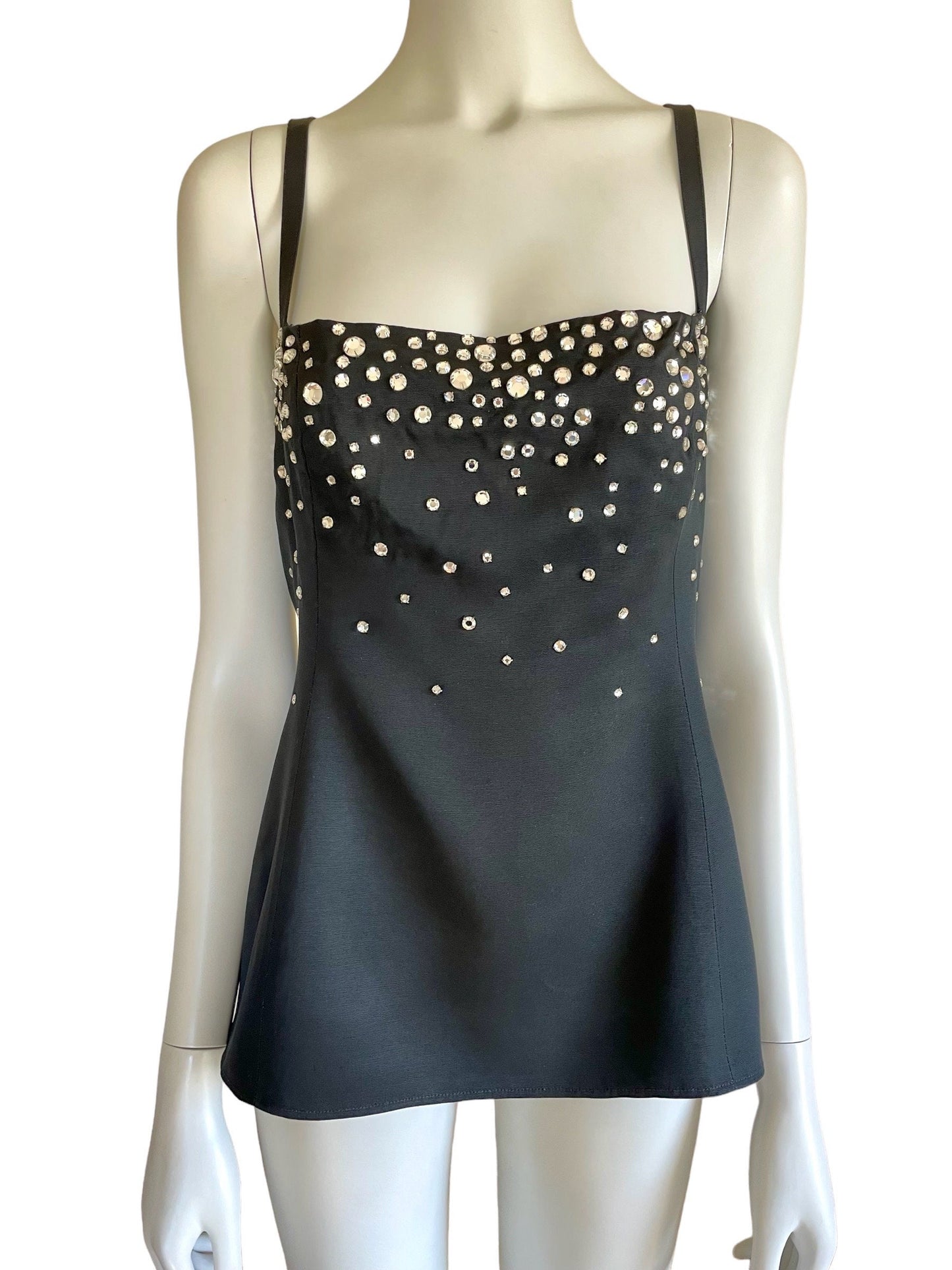 Yves Saint Laurent rhinestones sleeveless top