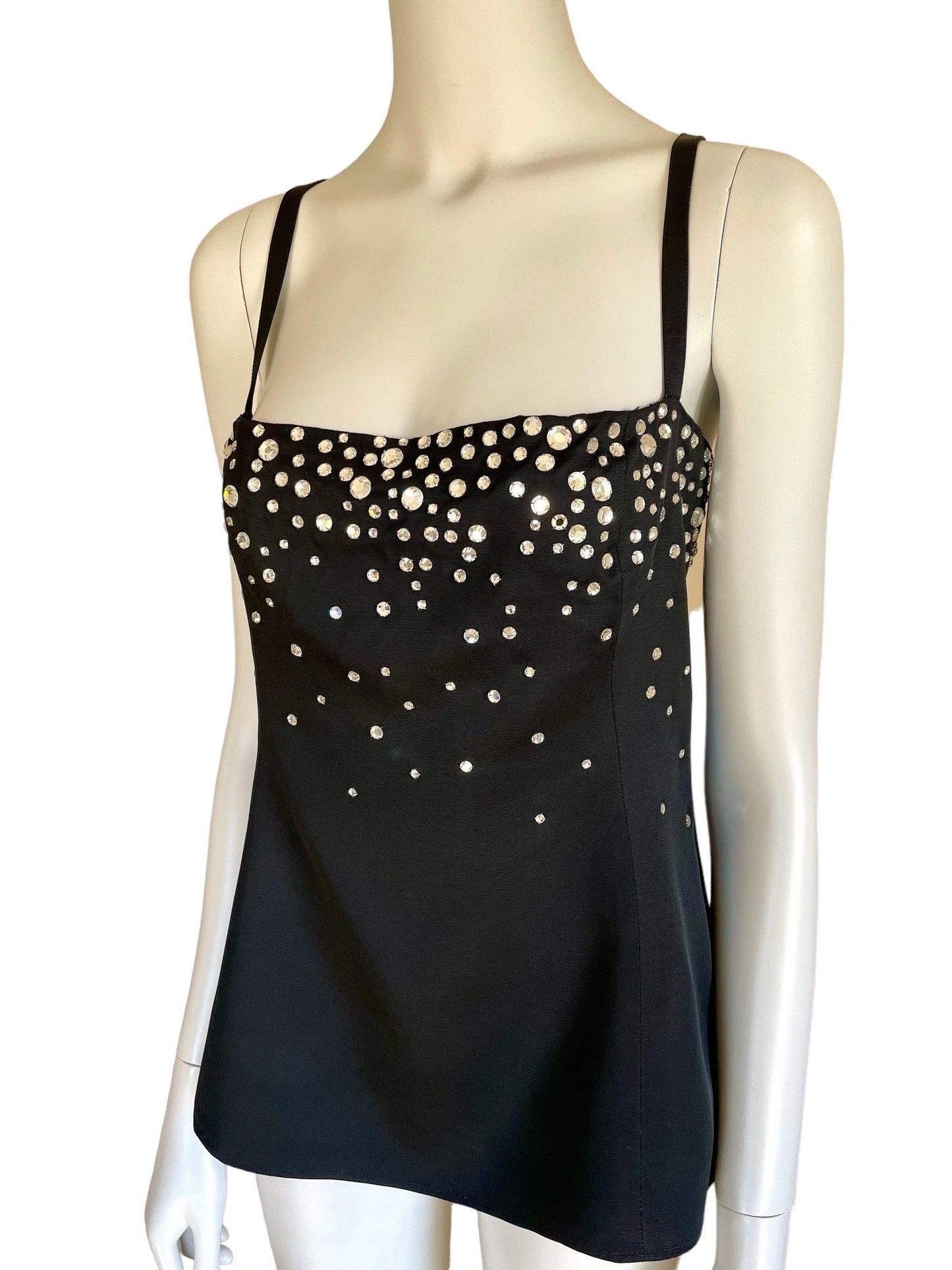 Yves Saint Laurent rhinestones sleeveless top