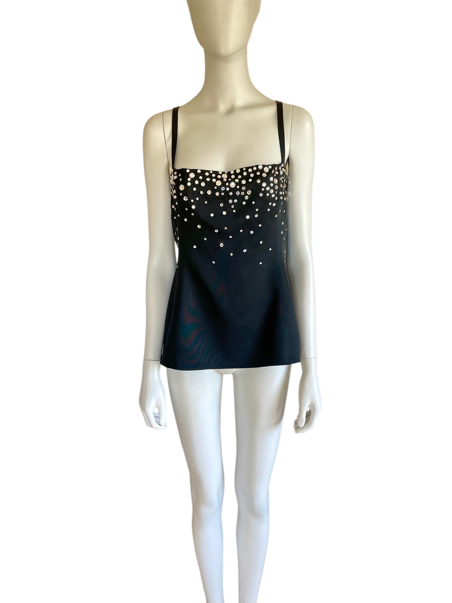 Yves Saint Laurent rhinestones sleeveless top