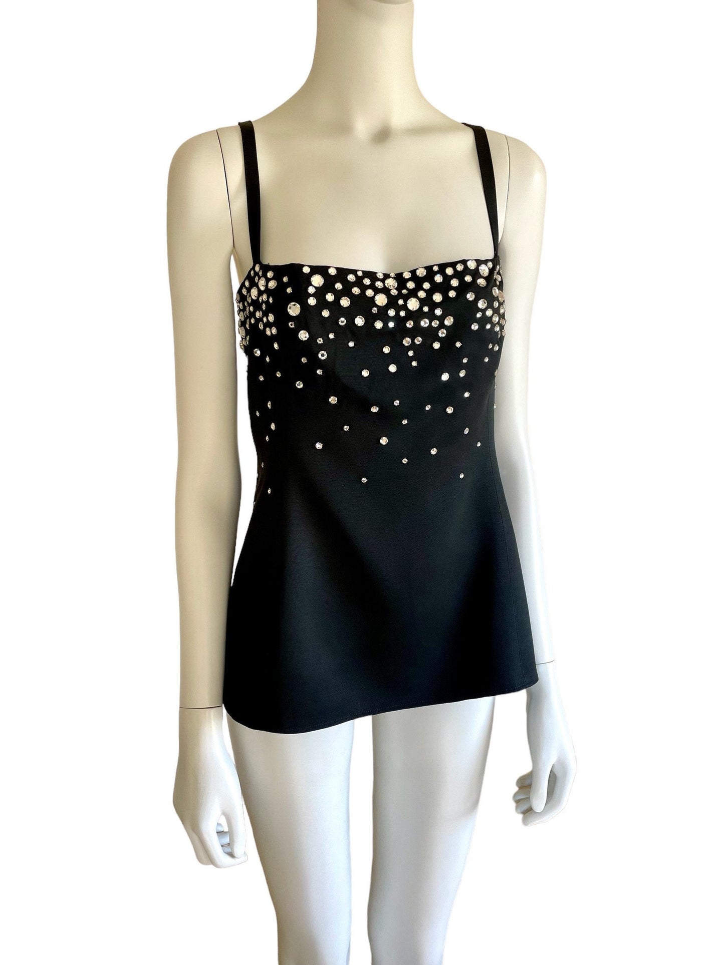 Yves Saint Laurent rhinestones sleeveless top