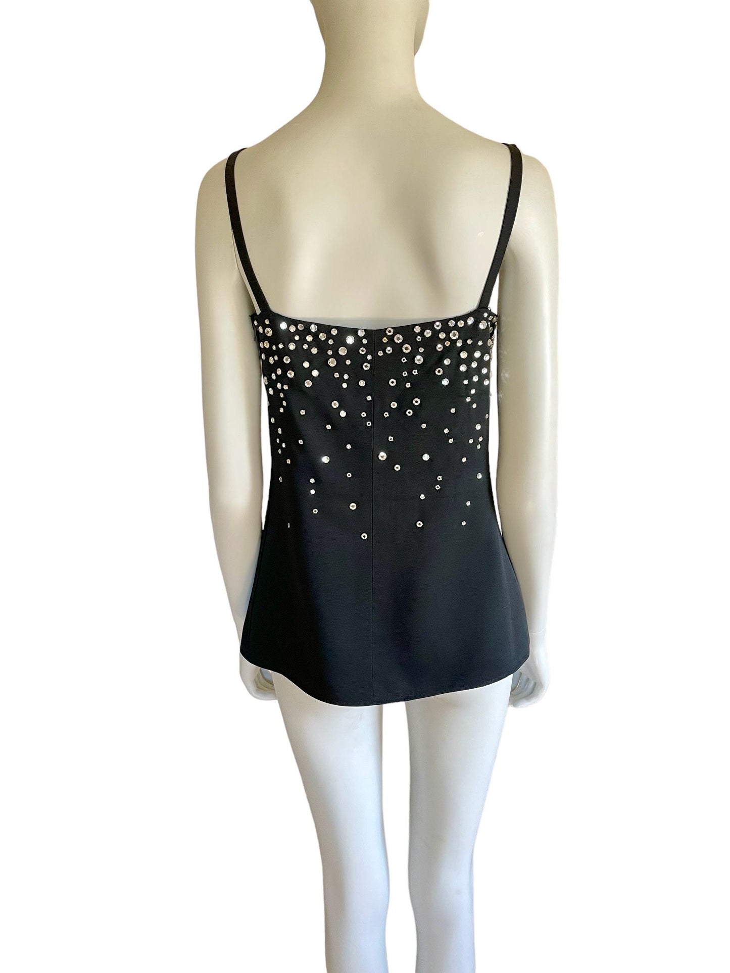 Yves Saint Laurent rhinestones sleeveless top