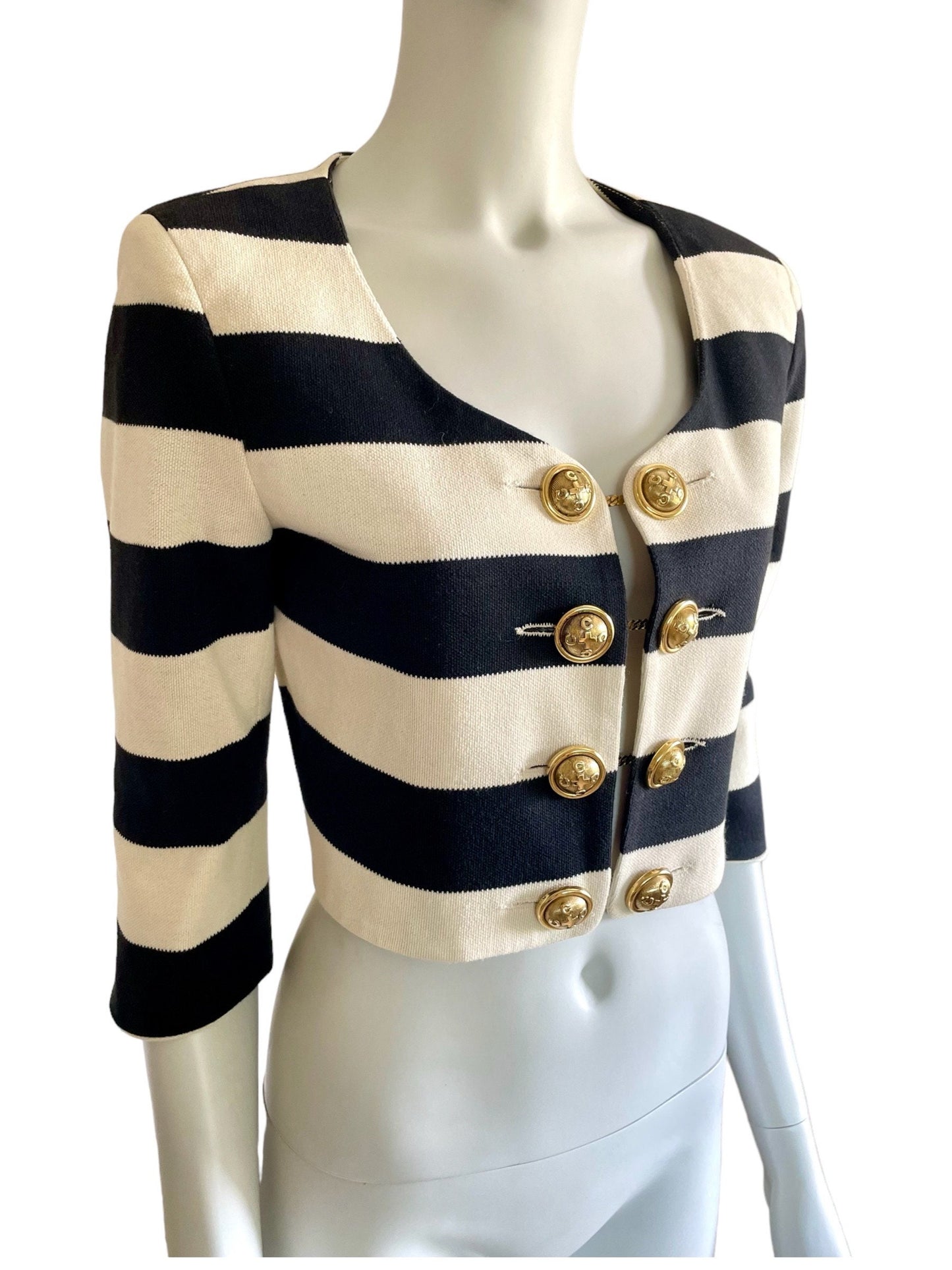 Moschino Cheap and Chic striped cropped jacket