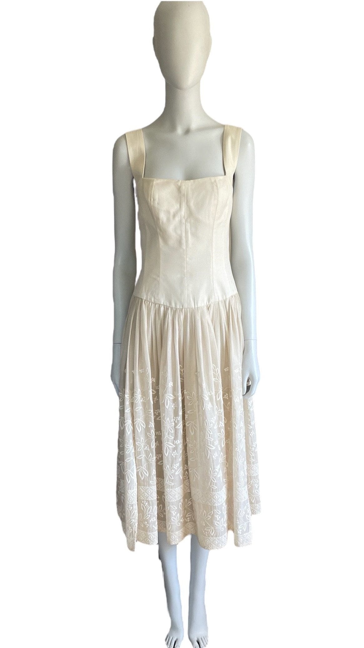 Alberta Ferretti Spring Summer 1993 embroidered corset dress