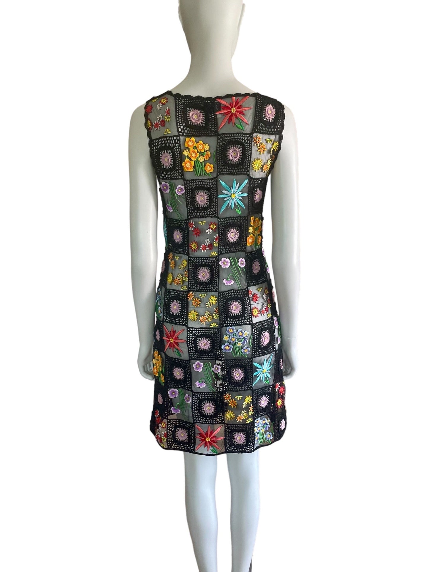 Moschino Cheap and Chic crochet patchwork dress