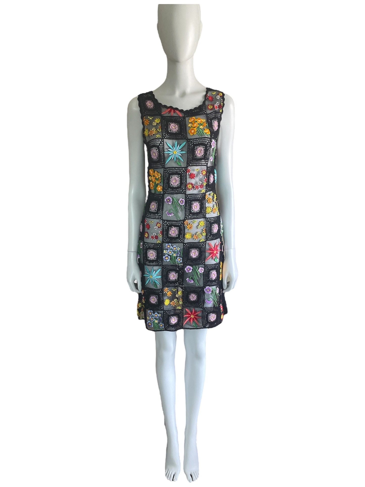 Moschino Cheap and Chic crochet patchwork dress