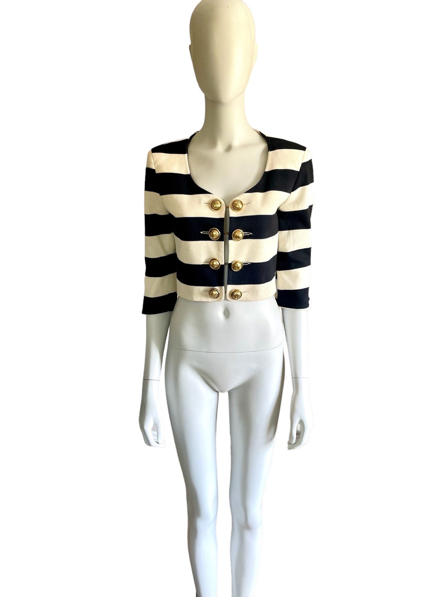 Moschino Cheap and Chic striped cropped jacket