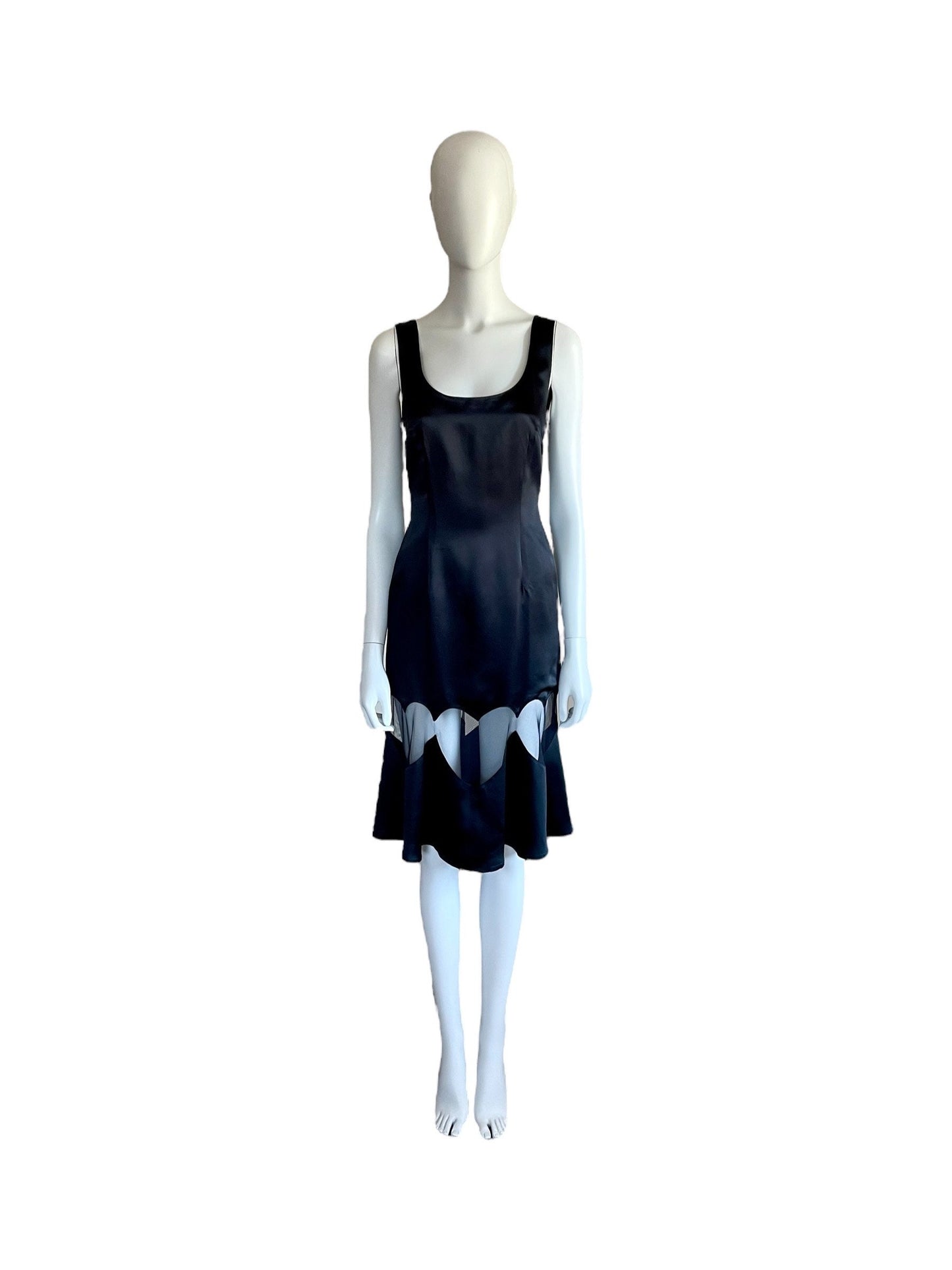 Moschino Cheap and Chic Spring Summer 1996 transparent tulle heart dress