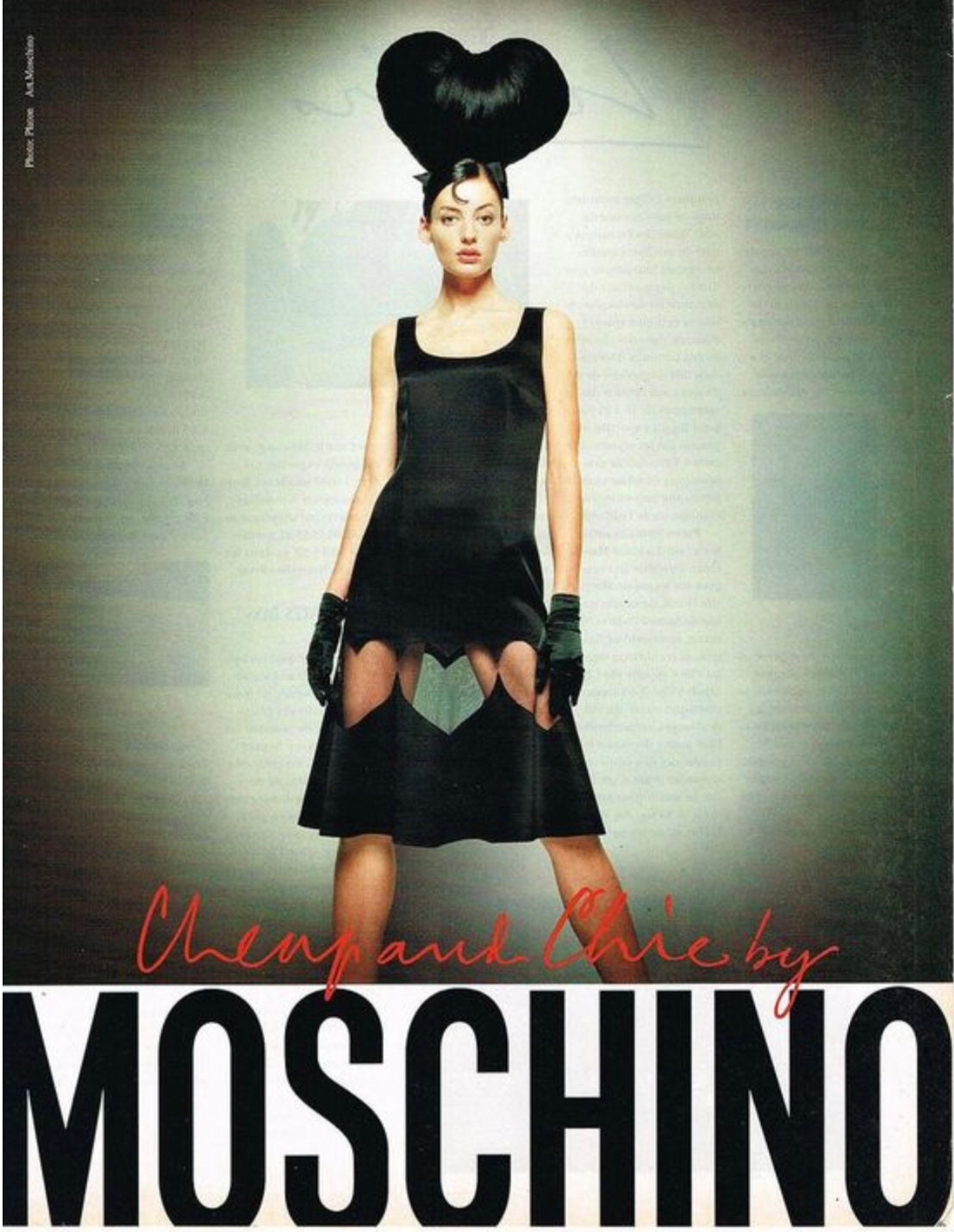 Moschino Cheap and Chic Spring Summer 1996 transparent tulle heart dress