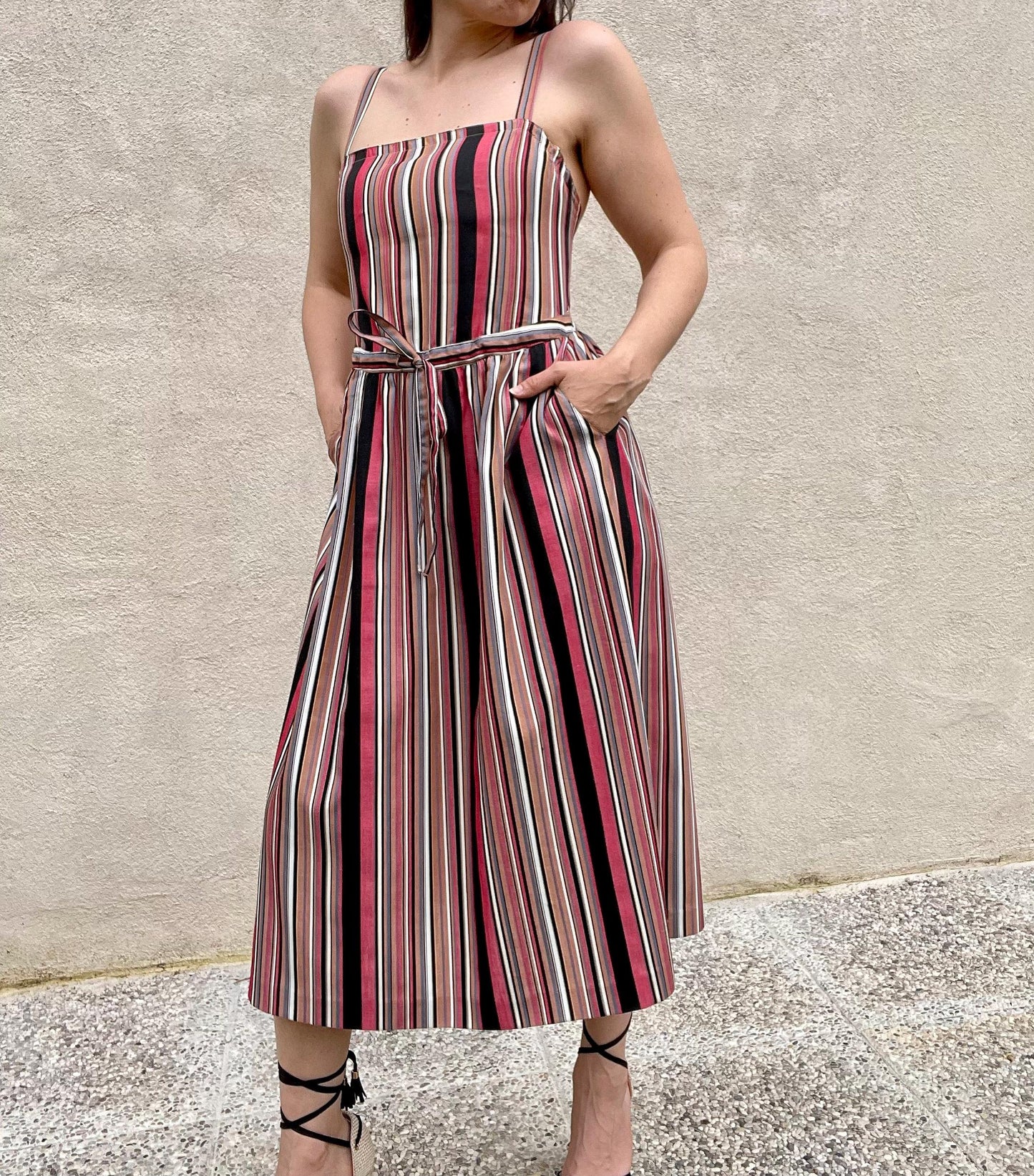 Cacharel striped sleeveless dress