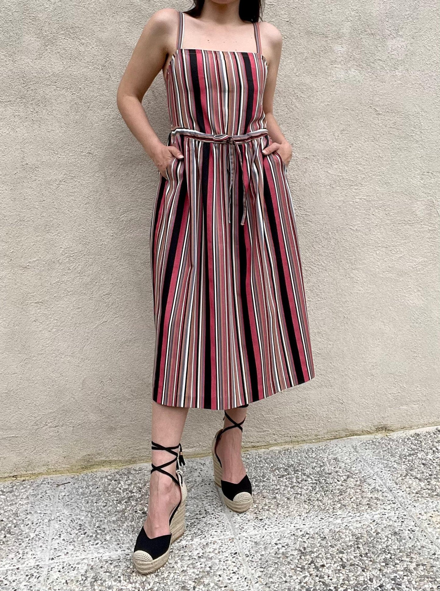 Cacharel striped sleeveless dress