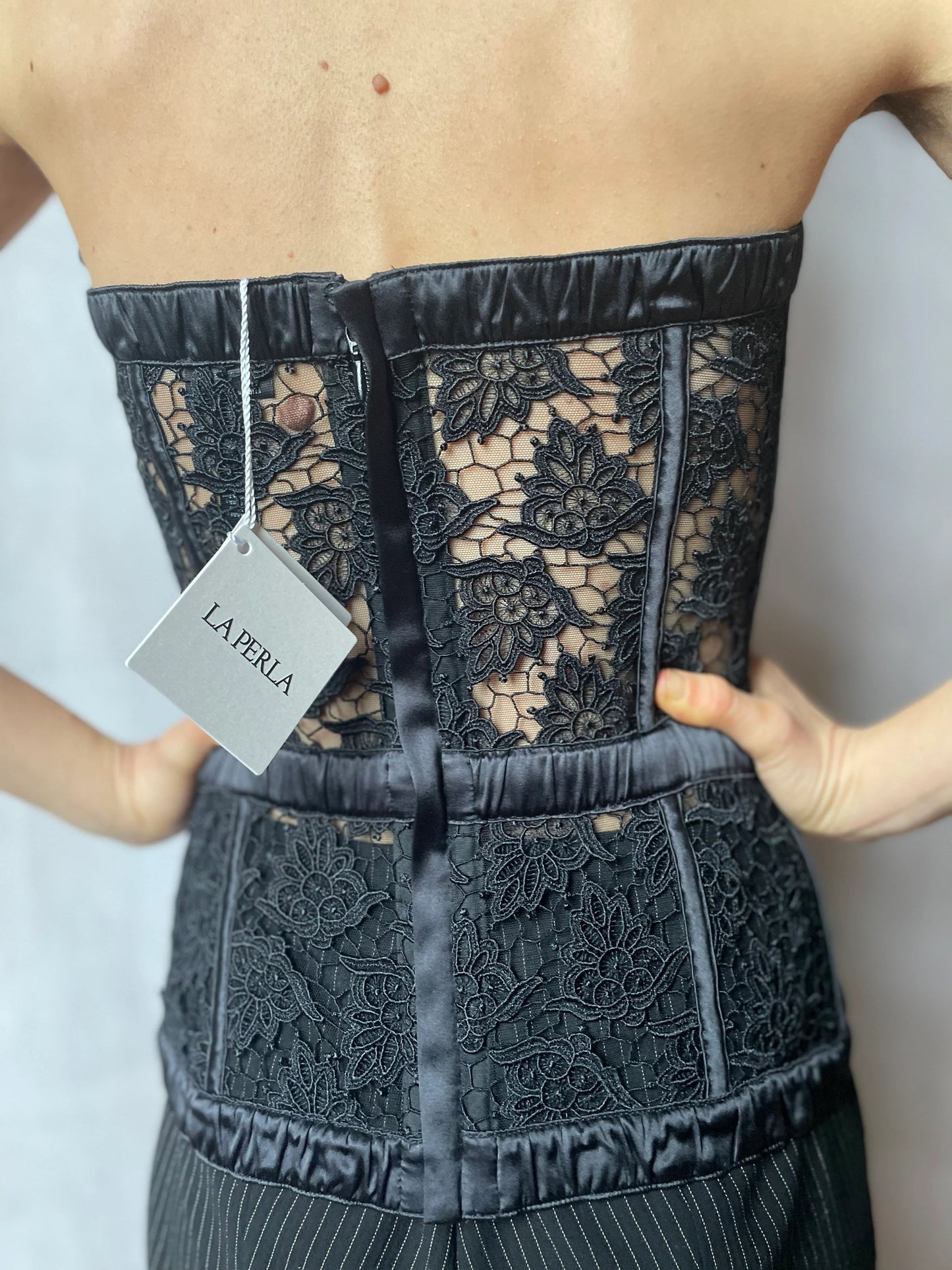 La Perla iconic deadstock lace boned bustier corset