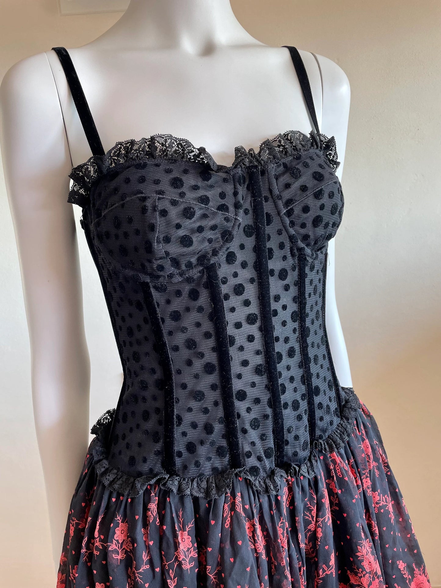 Blumarine bustier corset mini dress