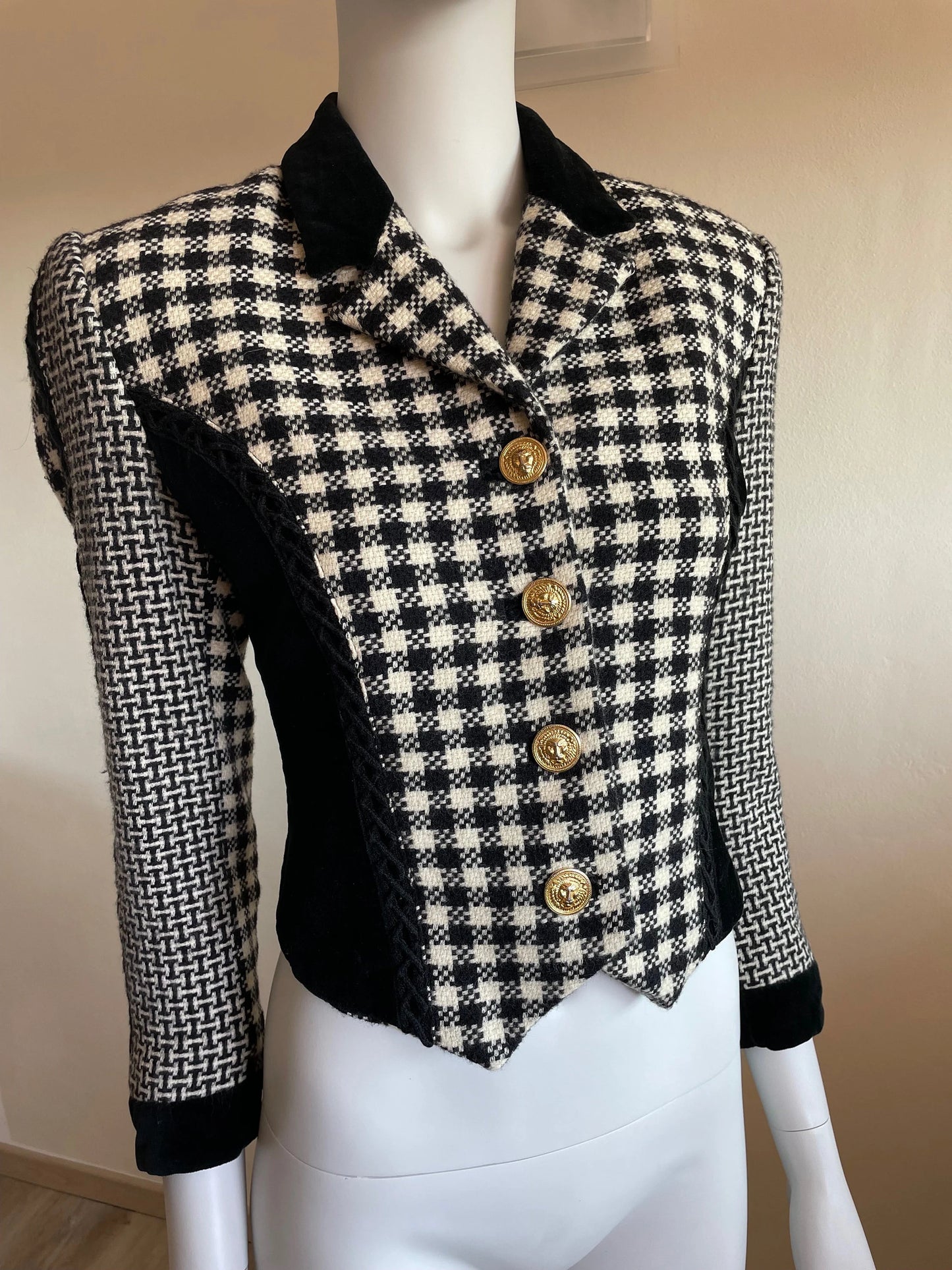 Versus Gianni Versace check tweed jacket