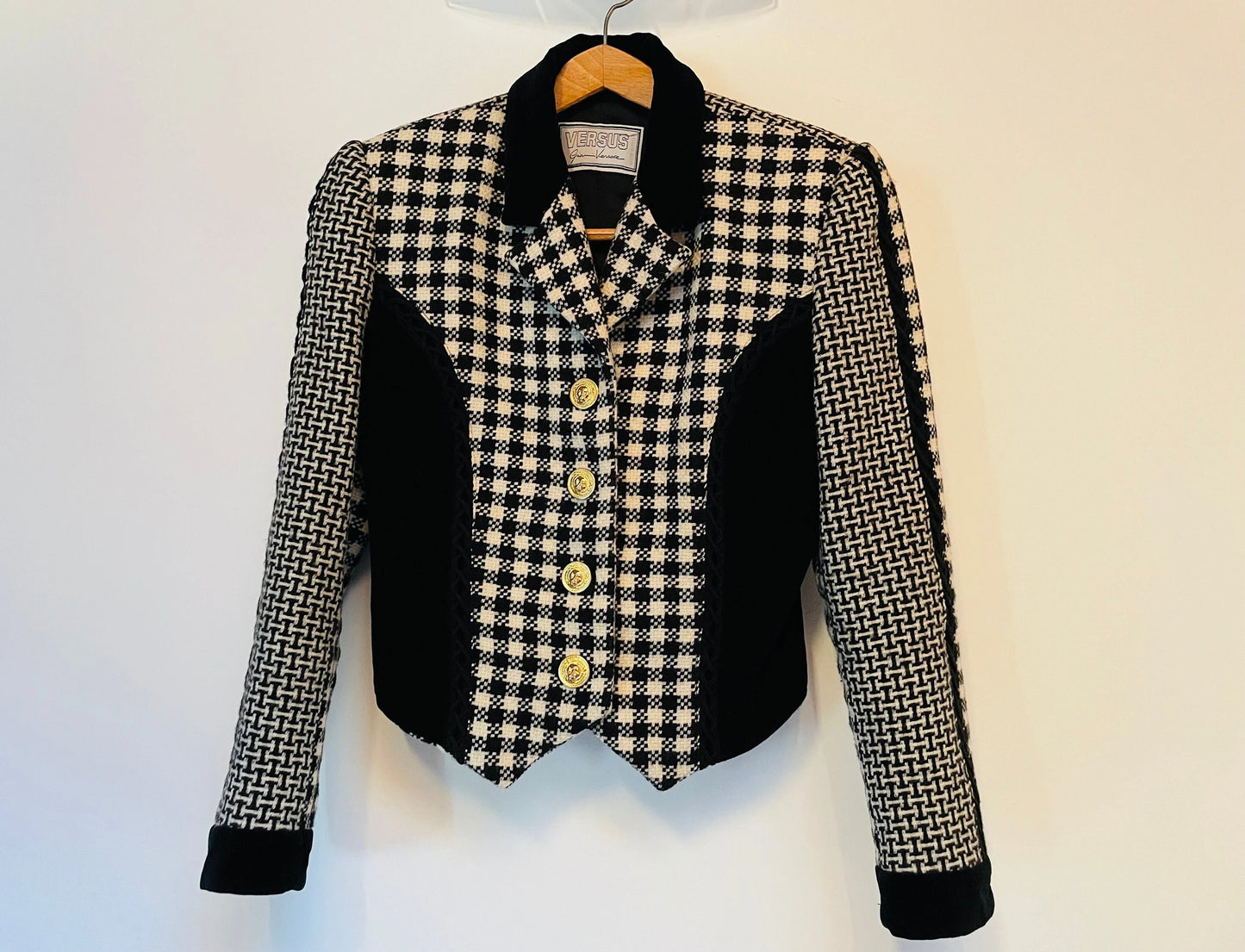 Versus Gianni Versace check tweed jacket