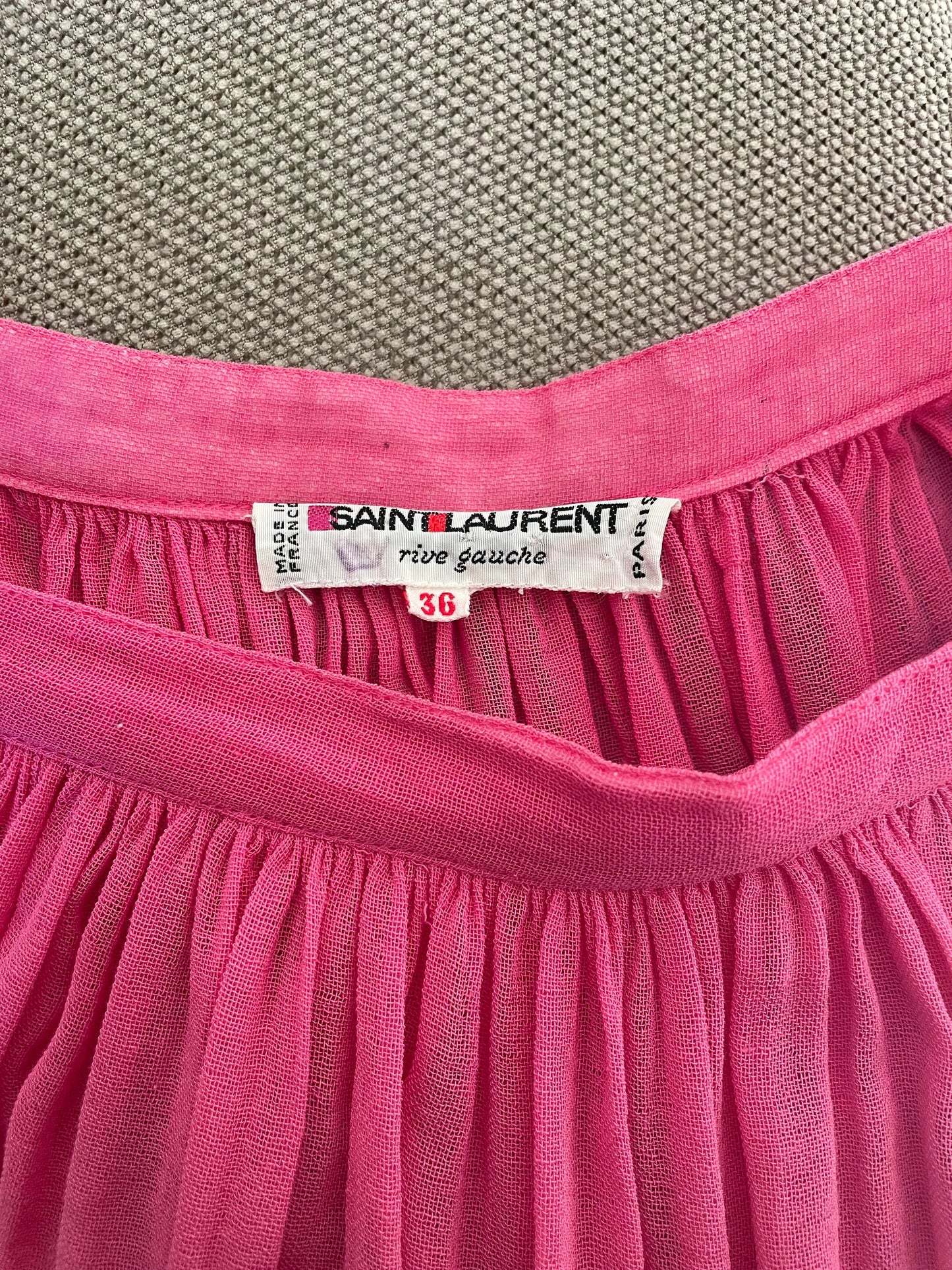 Yves Saint Laurent Rive Gauche Spring Summer 1977 cotton gauze skirt