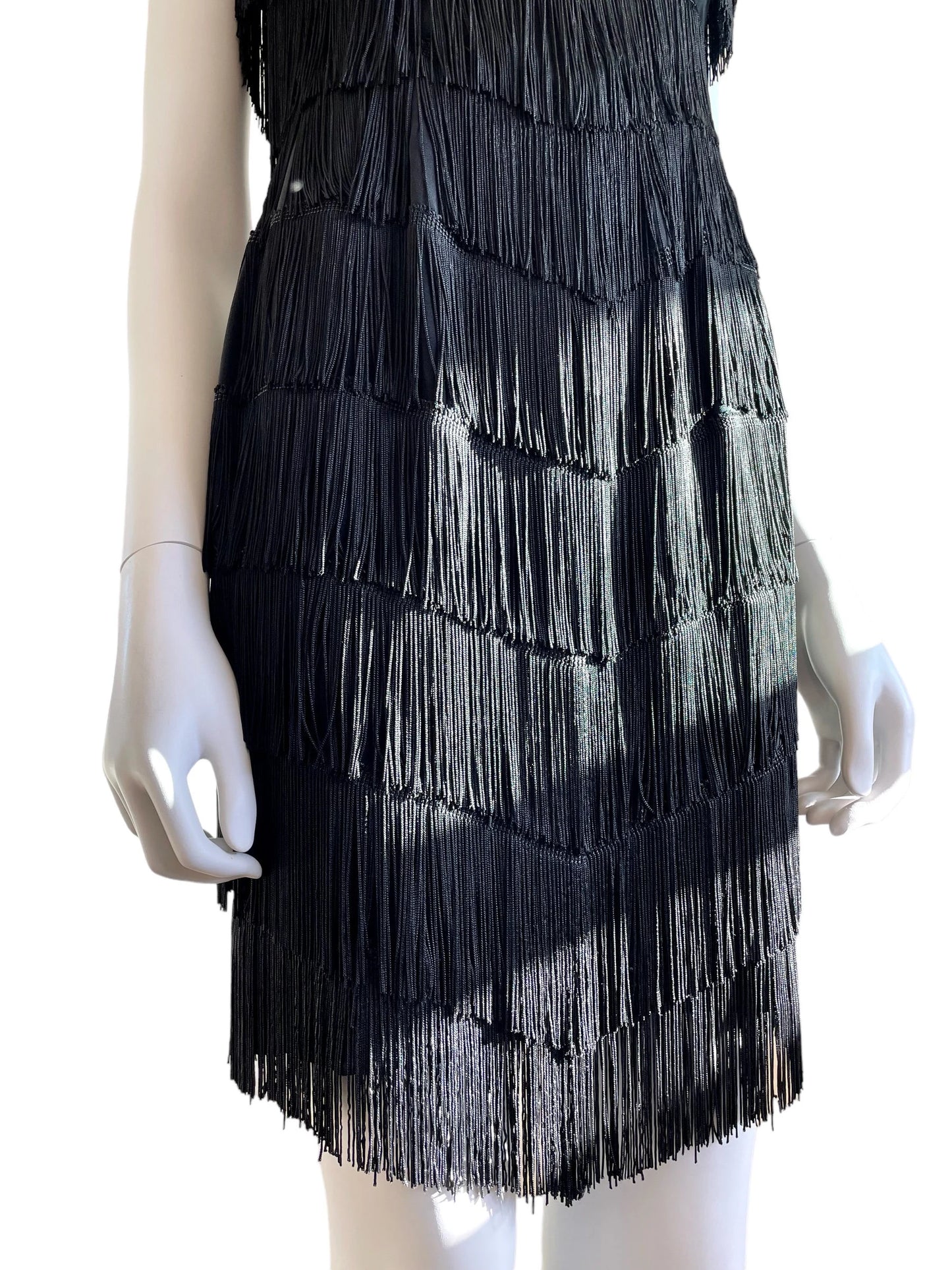 Moschino Couture fringe flapper dress