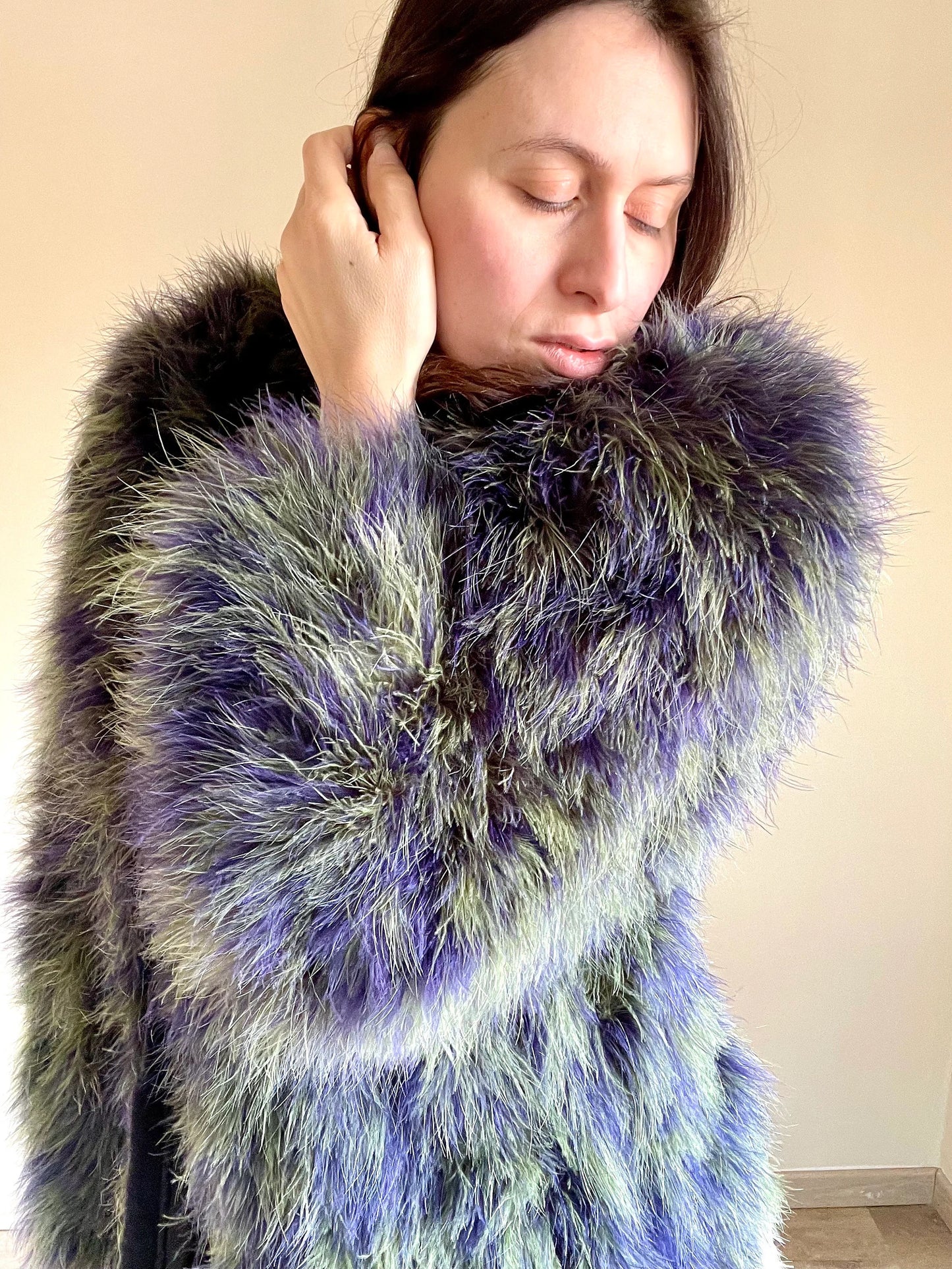 Chantal Thomass turkey feather coat