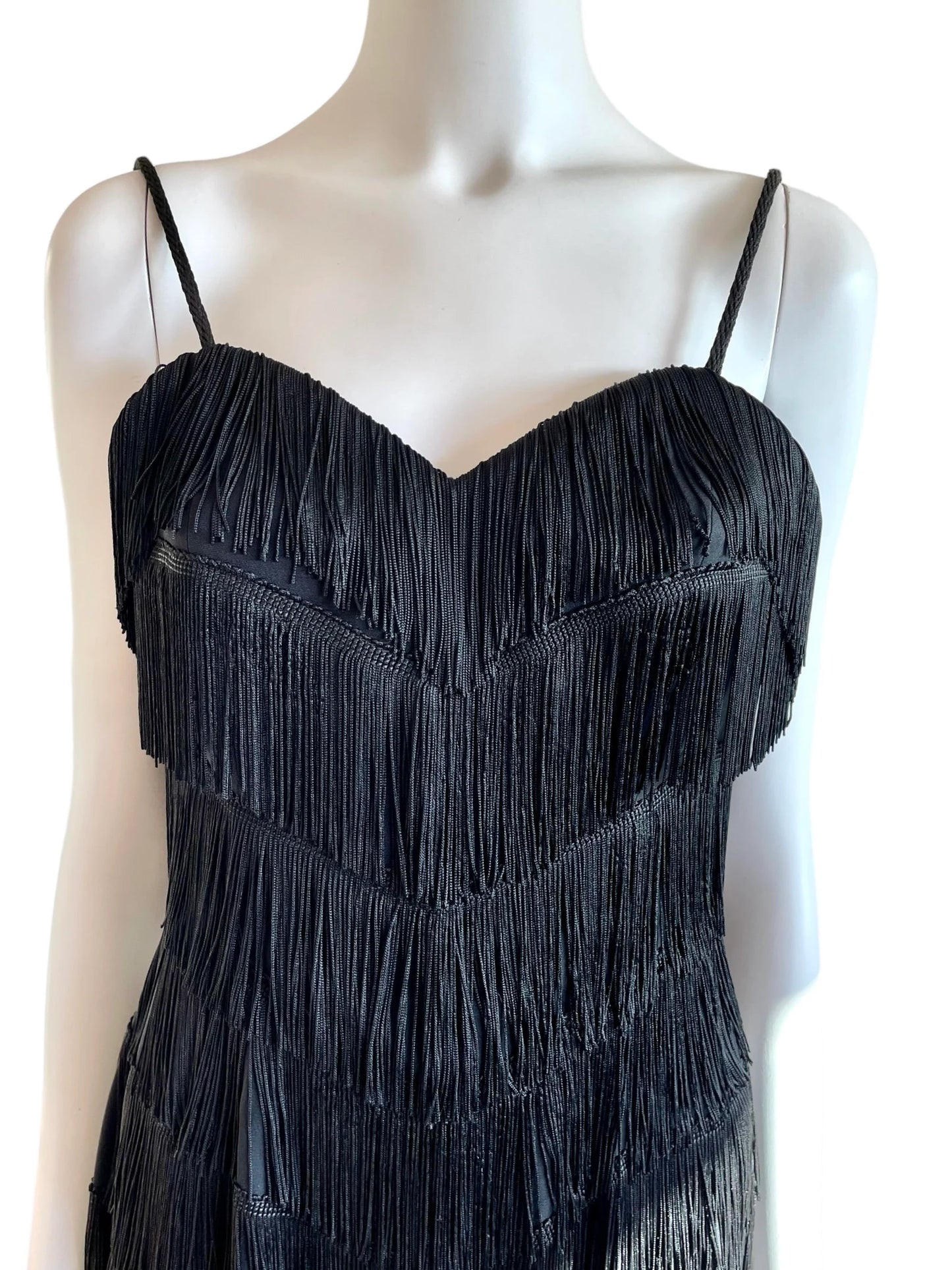 Moschino Couture fringe flapper dress