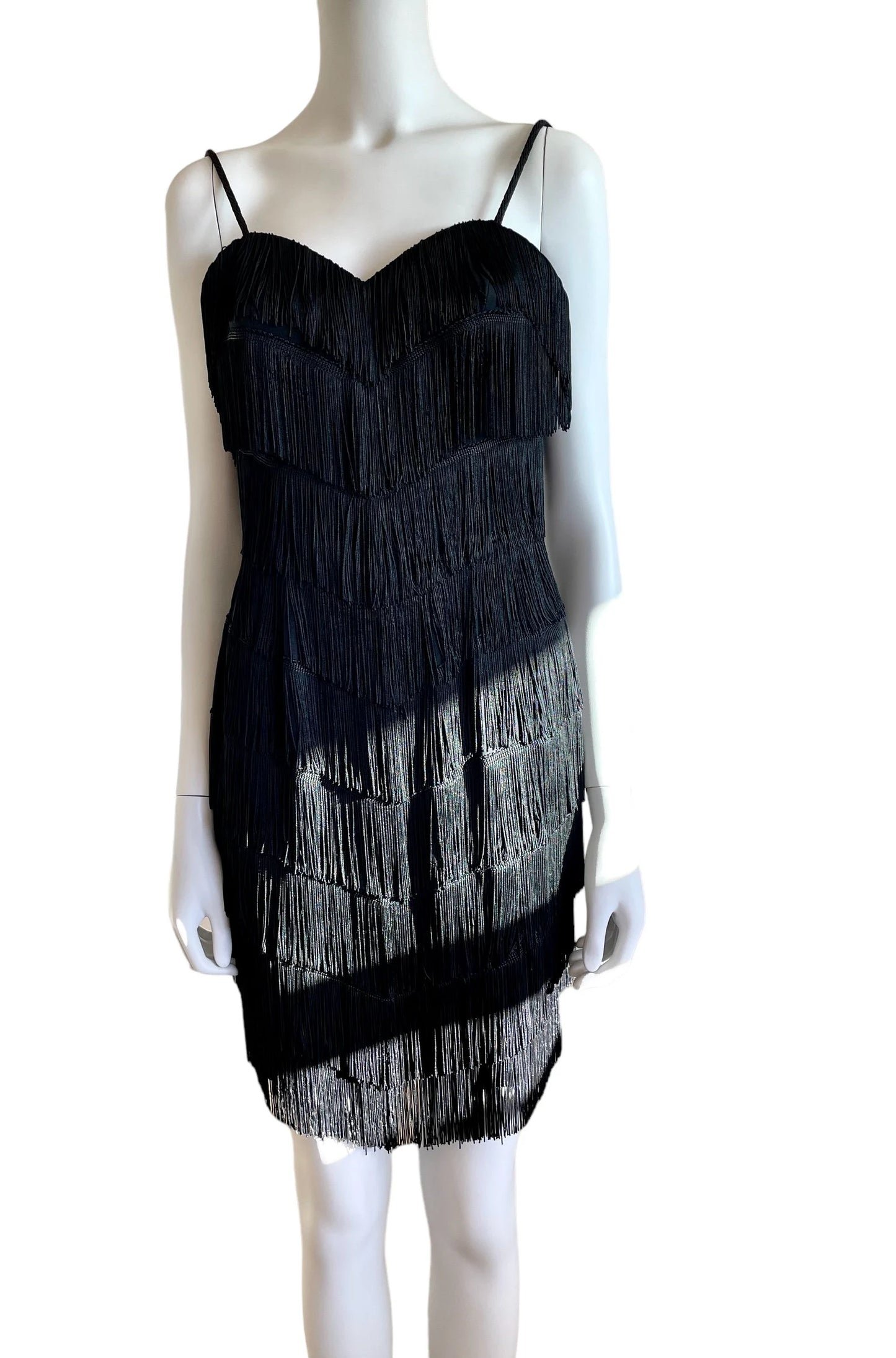 Moschino Couture fringe flapper dress