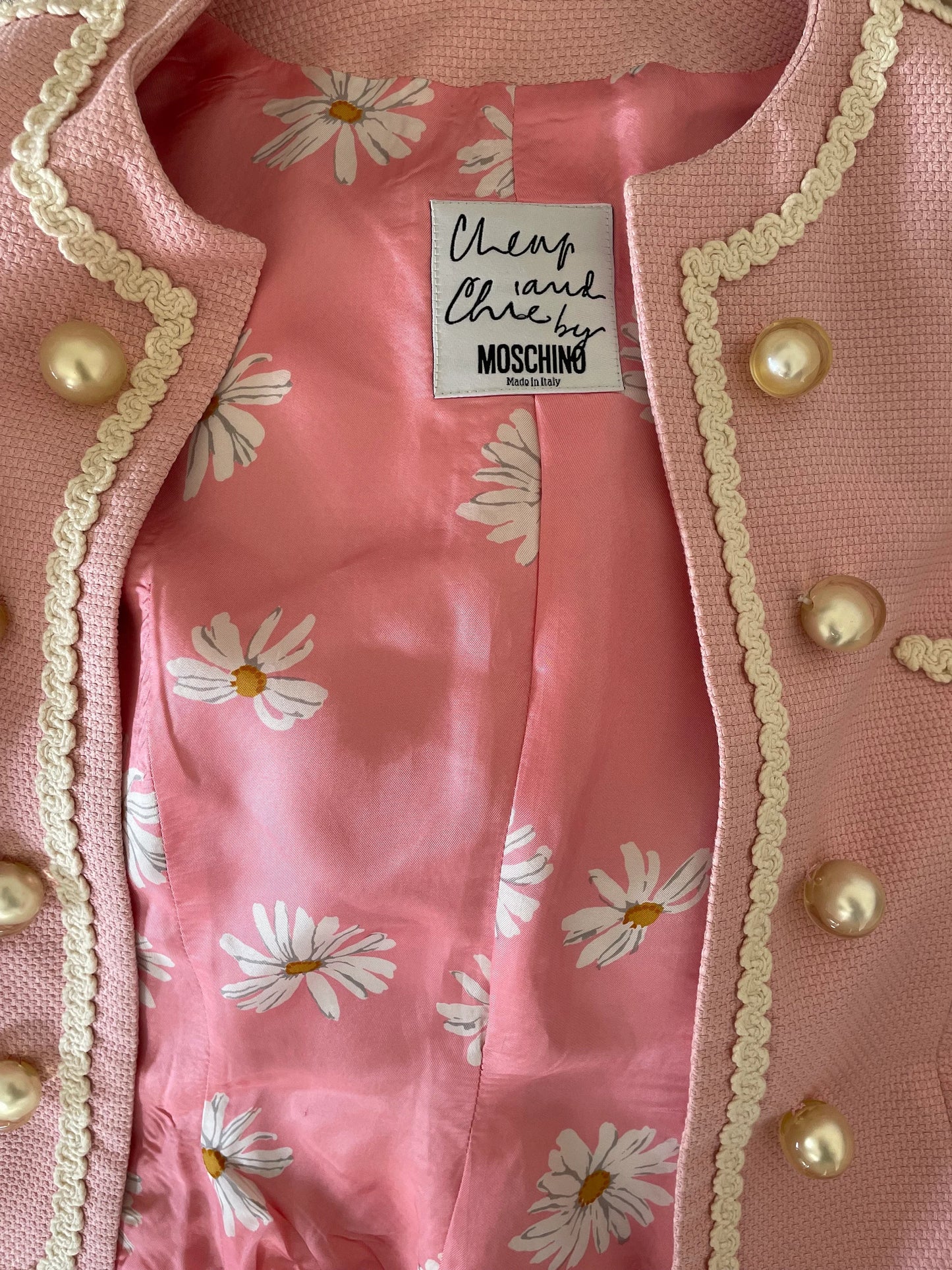 Moschino Cheap and Chic pink open jacket