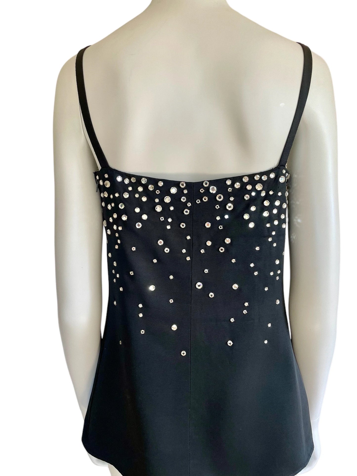 Yves Saint Laurent rhinestones sleeveless top