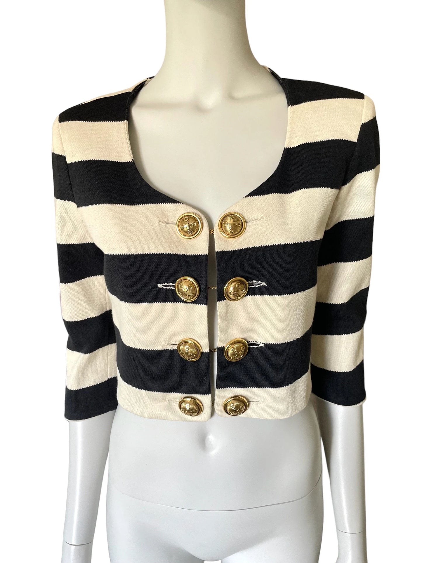 Moschino Cheap and Chic striped cropped jacket