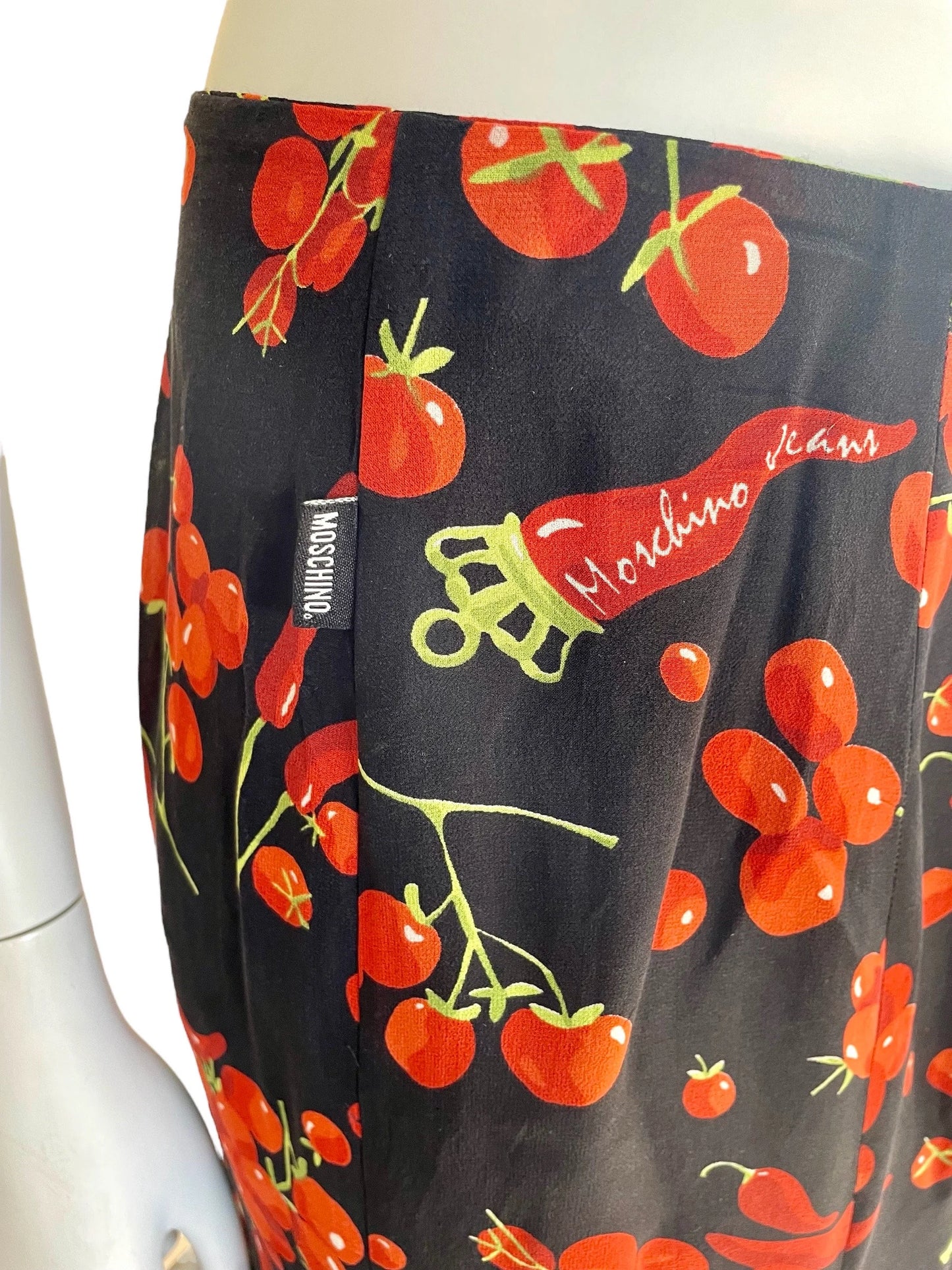 Moschino Jeans red chilli tomato skirt