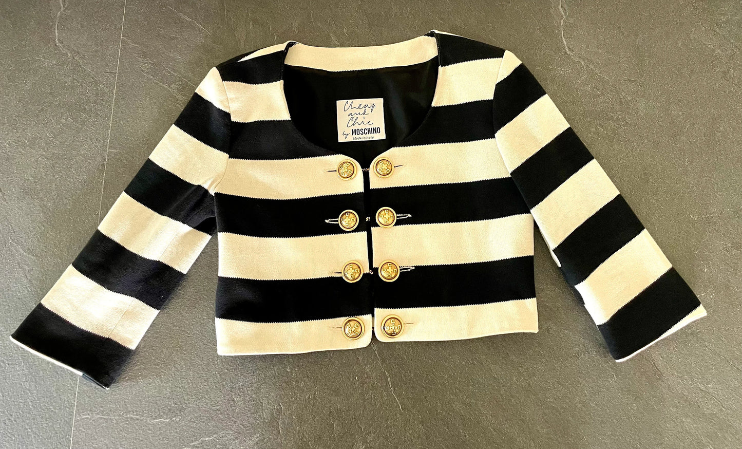 Moschino Cheap and Chic striped cropped jacket