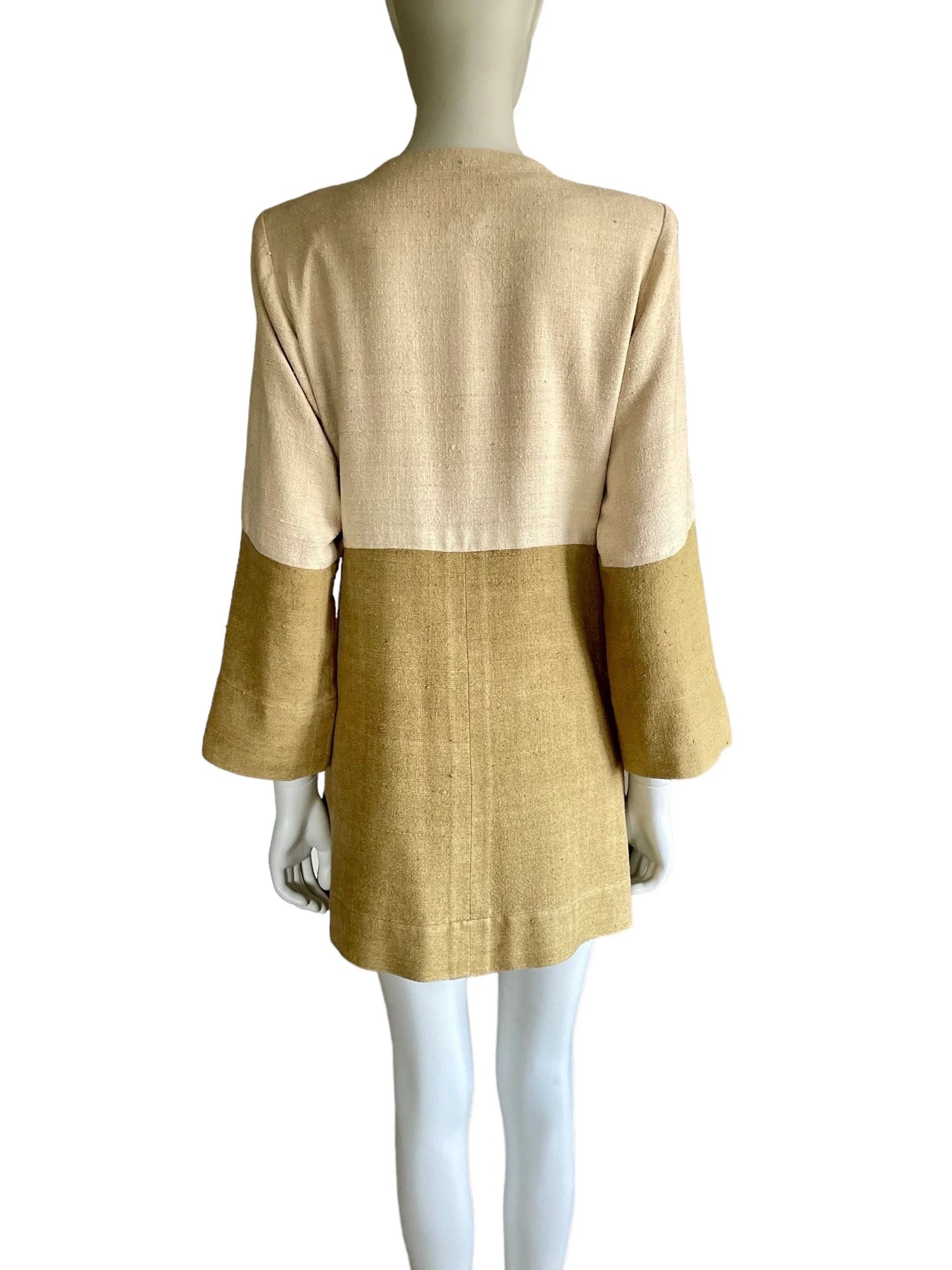 Yves Saint Laurent Rive Gauche raw silk open jacket
