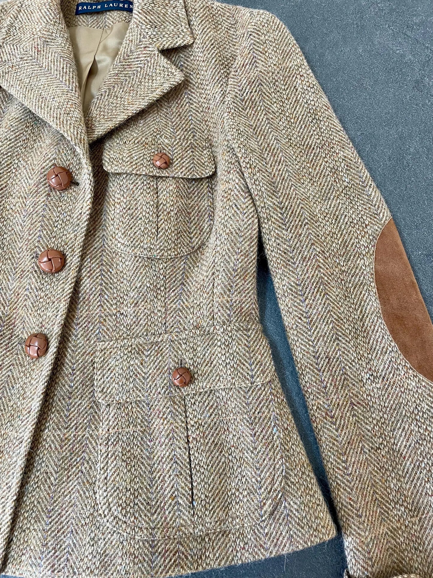 Ralph Lauren lambswool and alpaca elbow patch blazer jacket