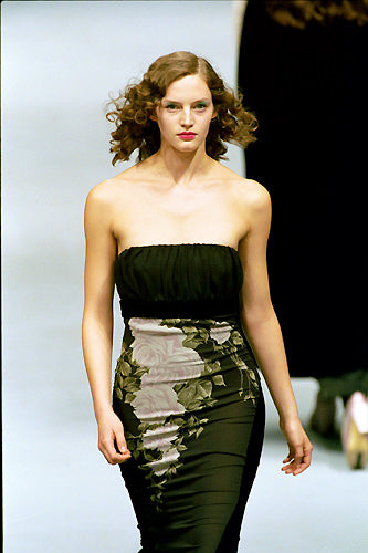 Blumarine Fall Winter 1999 strapless bustier gown